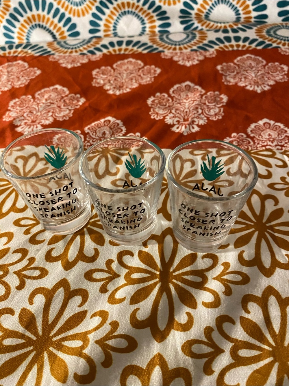 Green Pineapple One-Shot Shot Glasses - Set of 3 and 2 inches